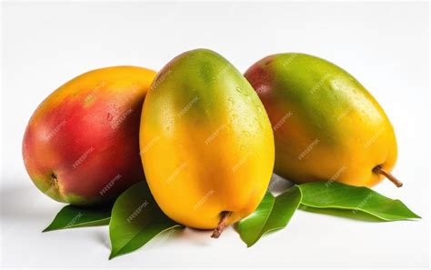 Premium Photo | A close up mango isolated on a white background organic natural exotic fruits ai ...