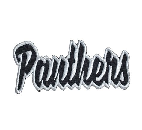 Panthers - Black/Gray - Team Mascot - Words/Names - Iron on Applique ...