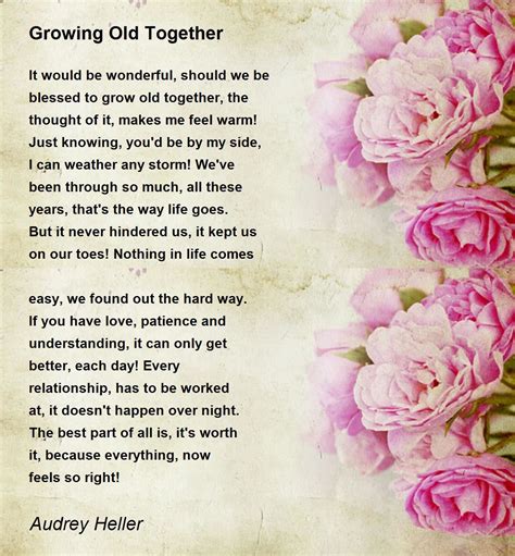 Growing Old Together - Growing Old Together Poem by Audrey Heller