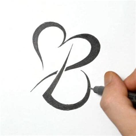 Cursive Letter B Tattoo Designs