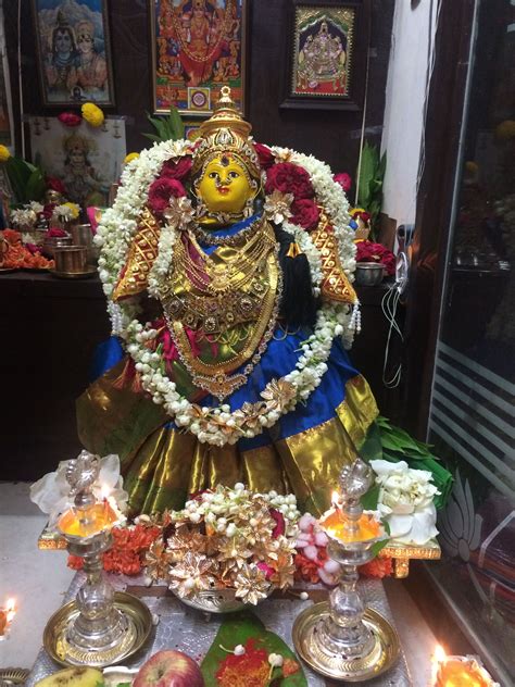 Varalakshmi puja decoration | Festival wedding flowers, Fall wedding decorations, Flower decorations