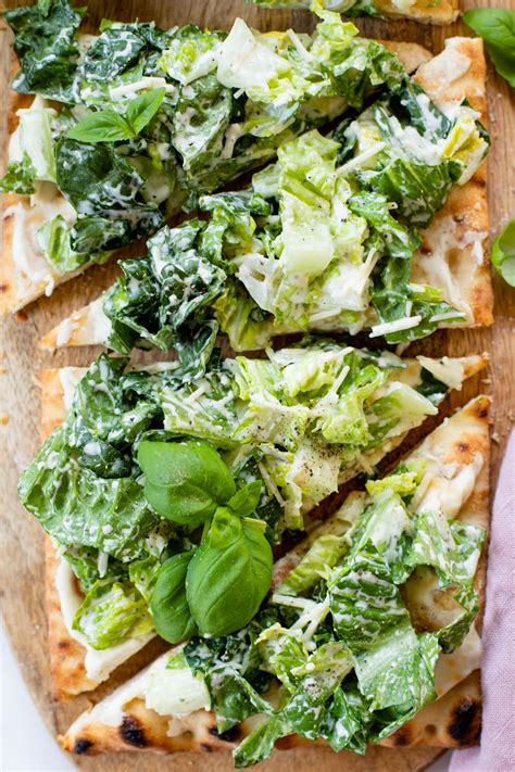 Caesar Salad Pizza - This Savory Vegan