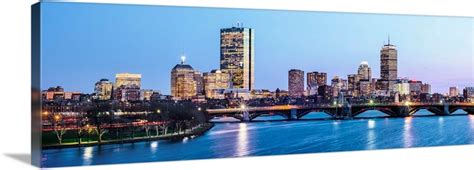 Boston City Skyline at Night | Great Big Canvas