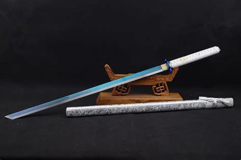 Modern technology Japan samurai sword espada blue blade katana spring ...