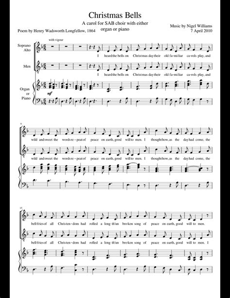 Christmas Bells sheet music for Piano, Voice download free in PDF or MIDI