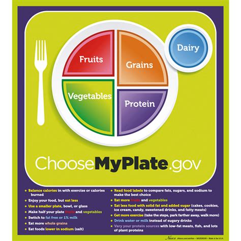 MyPlate Poster with Key Phrases - 1018319 - W44791P - WA29392 - Nutrition - Nutrition Education ...