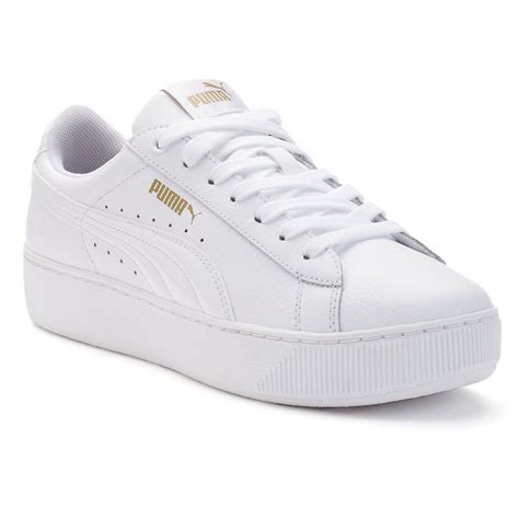 PUMA Vikky Platform Women's Leather Shoes in 2020 | Puma shoes women, White puma shoes, White ...