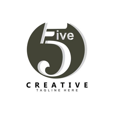 number 5 five logo design, premium simple icon vector, suitable for company, banner, sticker ...