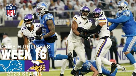 Detroit Lions vs. Minnesota Vikings | 2023 Week 16 Game Highlights ...