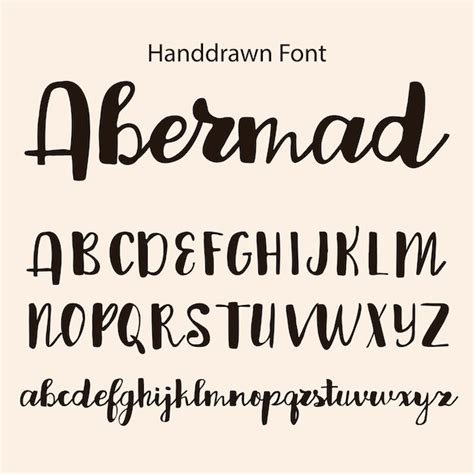 Premium Vector | Hand drawn vector alphabet Calligraphy letters for your design