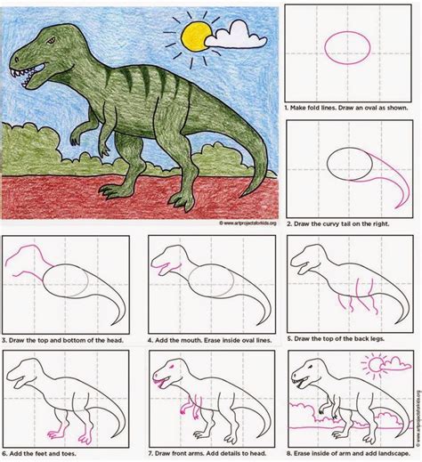 Dinosaurs Drawing Step Step at GetDrawings | Free download