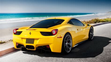 Ferrari 458 Italia HD Wallpaper: A Stunning Coastal Escape