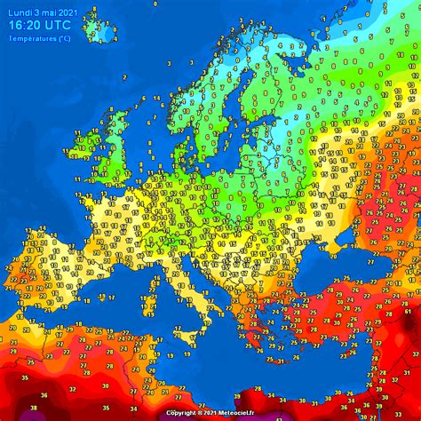 Temperature map of Europe today, 03 May 2021 : r/europe