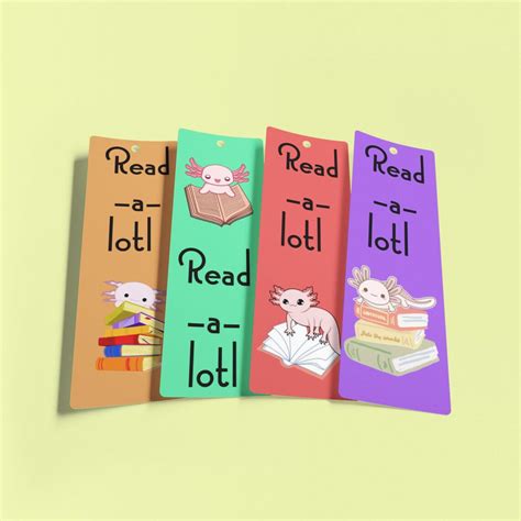 Editable Axolotl Printable Bookmarks, KIDS Printable Bookmarks, Kawaii Japanese Chibi Axolotl ...