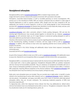 Nonylphenol ethoxylate | PDF