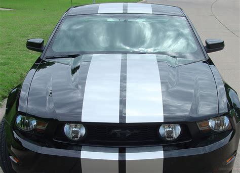 2010-2012 Ford Mustang Vinyl Graphics Hood Racing Stripes Decals STAMPEDE | Auto Motor Stripes ...