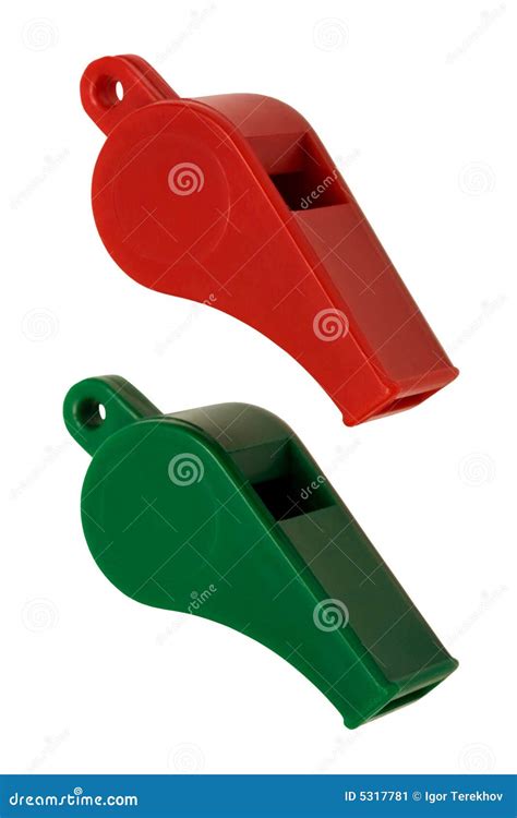 Red and green whistle stock image. Image of path, polo - 5317781