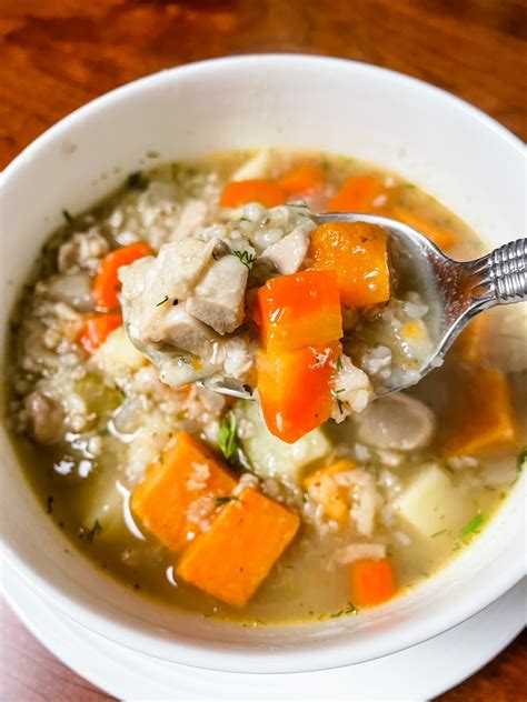 Buckwheat Chicken Soup with Sweet Potato - Marie Bostwick