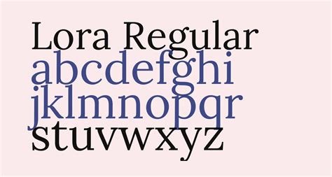 Lora Regular free Font - What Font Is