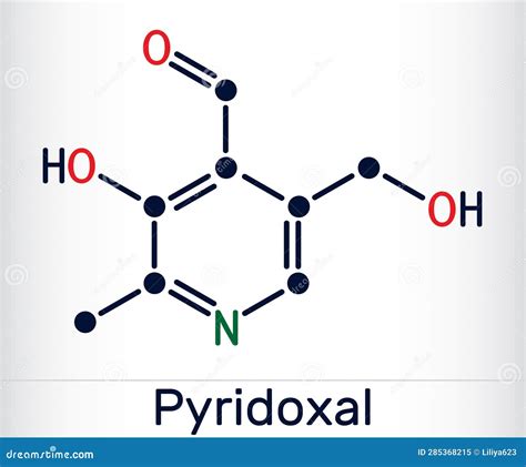 Pyridoxal Molecule. It Is Form Of Vitamin B6. Molecule Model. Skeletal ...