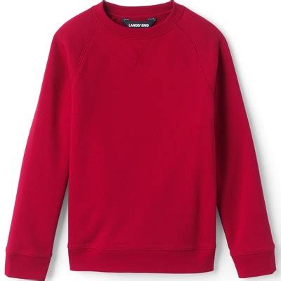 Lands' End Kids Crewneck Sweatshirt - X-small - Red : Target