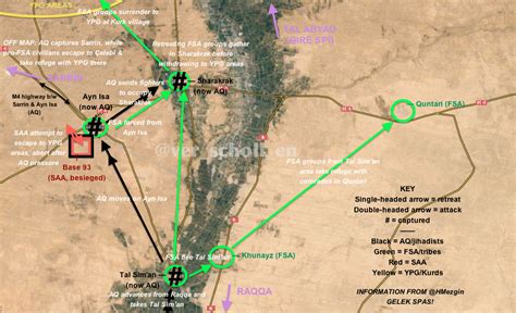 Original Map: ISIS–FSA Clashes in Raqqa Province, October 2013 ...