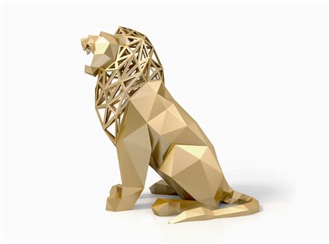 Roaring Lion Sculpture 3D Model Game ready .max .obj .3ds .fbx - CGTrader.com