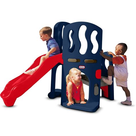 Little Tikes Hide & Slide Climber, Blue & Red - Climbing Toy and Slide ...