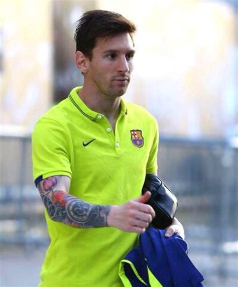 Image: Lionel Messi shows off horrendous full sleeve tattoo | CaughtOffside