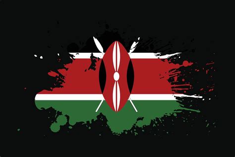 Kenya Flag With Grunge Effect Design 3361479 Vector Art at Vecteezy