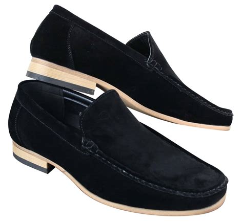 Patron 5588 Mens Smart Casual Slip On Square Suede Shoes Italian | Happy Gentleman