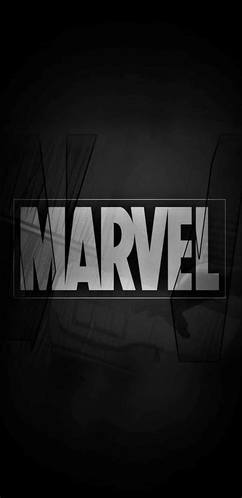 Download Black Aesthetic Pixel 3xl Marvel Logo Background | Wallpapers.com