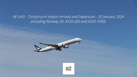 4K UHD - Christchurch Airport Arrivals and Departures - 20 Jan 2024 ...