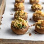 Vegetarian Stuffed Florida Mushrooms - Complete Comfort Foods