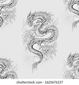 Chinese Dragon Drawing In Pencil