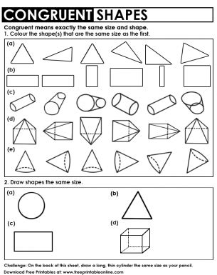 congruent shapes worksheet worksheets geometry