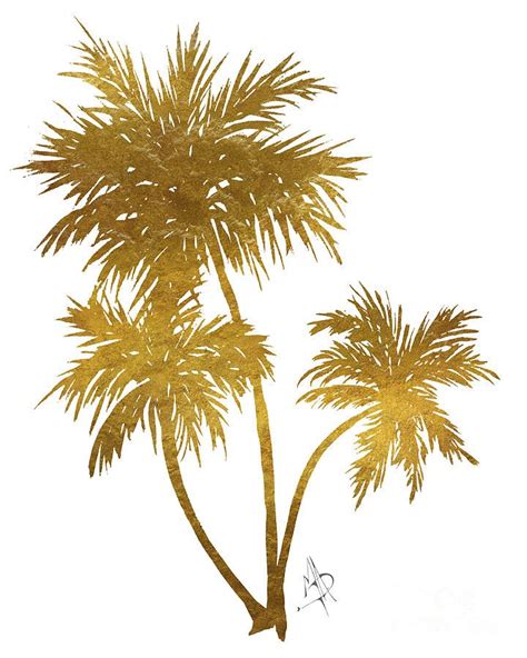 Metallic Gold Palm Trees Tropical Trendy Art by Megan Duncanson | Palm ...