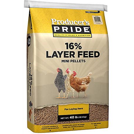 Producer’s Pride 16% Mini-Pellet Layer Chicken Feed, 40 lb.