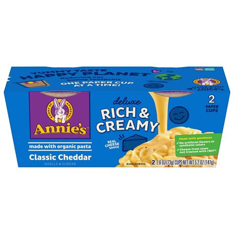 Annie's Deluxe Rich & Creamy Mac & Cheese Cups - Shop Pantry Meals at H-E-B