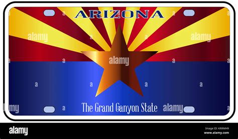 Arizona State License Plate Flag Stock Photo - Alamy