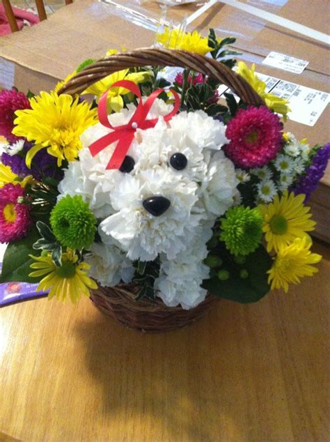 Puppy Flowers! So cute! | Puppy flowers, Flower arrangements, Crafts