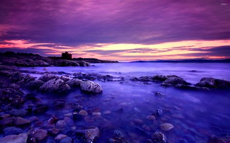 Amazing purple sunset wallpaper - Beach wallpapers - #44935