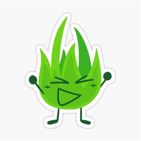 "Grassy (BFB)" Sticker for Sale by PuppyRelp | Redbubble