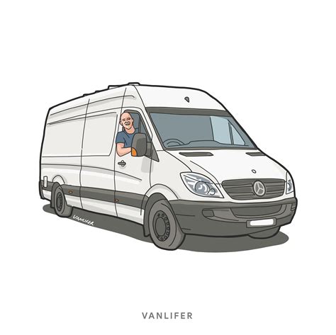 VANLIFER - Mercedes Sprinter Illustration | Van drawing, Toyota van, Symbol drawing