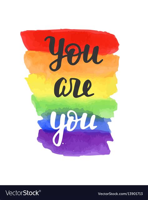 You are badge gay pride poster Royalty Free Vector Image