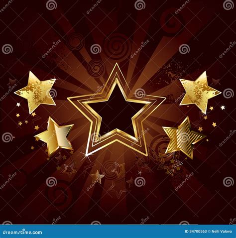 Star on a brown background stock vector. Illustration of design - 34700563