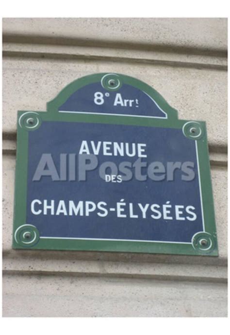 'Champs-Elysees (Sign) Art Poster Print' Photo | AllPosters.com