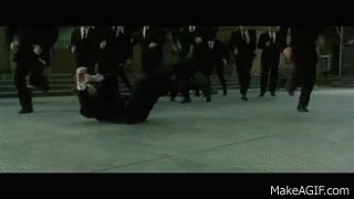 Neo vs Smith - Epic Fight Scene (Part I) - Matrix: Reloaded on Make a GIF