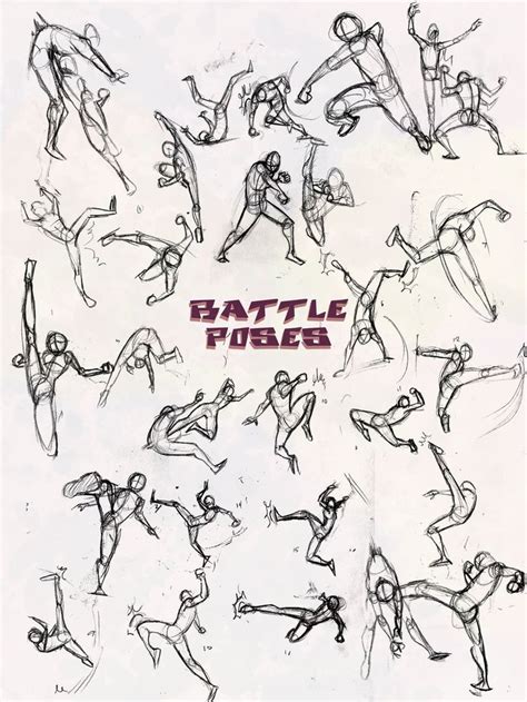 Battle Poses- Kick and Punch by NebulaInferno.deviantart.com on ...