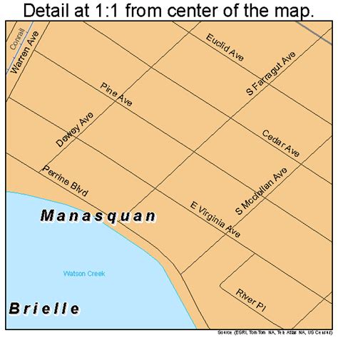 Manasquan New Jersey Street Map 3443050